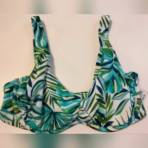 Shade & Shore Tropical Palm print swim top